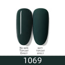 7ml HNUIXTop Coat UV Nail Polish Matte Color Gel Nail Polish Dissolvable Green Series Nail Paint Semi-Permanent Manicure Gel