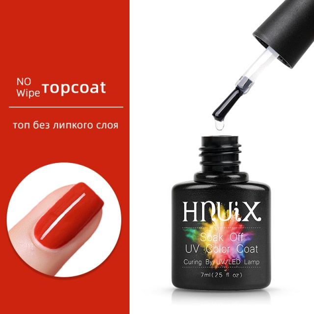 7ml HNUIXTop Coat UV Nail Polish Matte Color Gel Nail Polish Dissolvable Green Series Nail Paint Semi-Permanent Manicure Gel