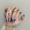 24pc Black Border Wear Long Paragraph Fashion Manicure Patch False Nail Full Cover Wearable Coffin Fake Nail Matte Ballerina Art