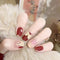 24pc Black Border Wear Long Paragraph Fashion Manicure Patch False Nail Full Cover Wearable Coffin Fake Nail Matte Ballerina Art