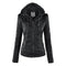 Faux Leather Jacket Women 2021 Basic Jacket Coat Female Winter Motorcycle Jacket Faux Leather Suede PU Zipper Hoodies Outerwear