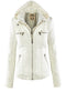 Faux Leather Jacket Women 2021 Basic Jacket Coat Female Winter Motorcycle Jacket Faux Leather Suede PU Zipper Hoodies Outerwear