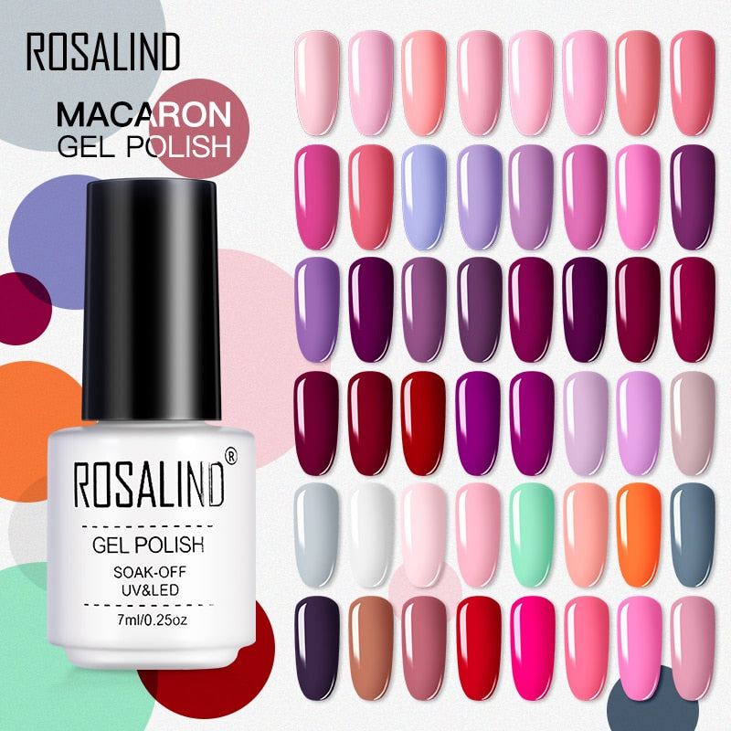 ROSALIND Gel Polish UV Vernis Semi Permanent Primer Top Coat 7ML Varnish primer Gel Nail Art Manicure Gel Nail Polish