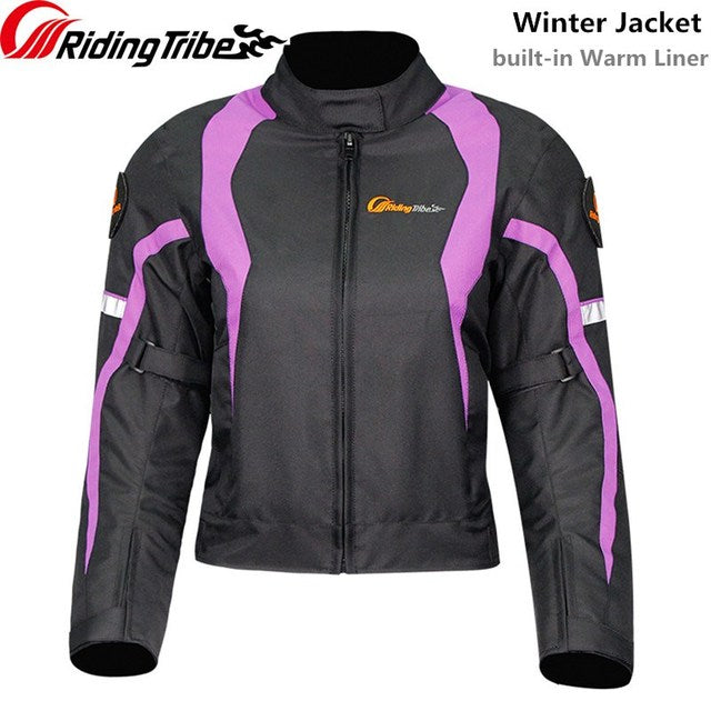 Women Motorcycle Armor Jacket Coat Summer Winter Waterproof Warm Lady Teens Girl Riding Reflective Anti-collision Suit JK-52