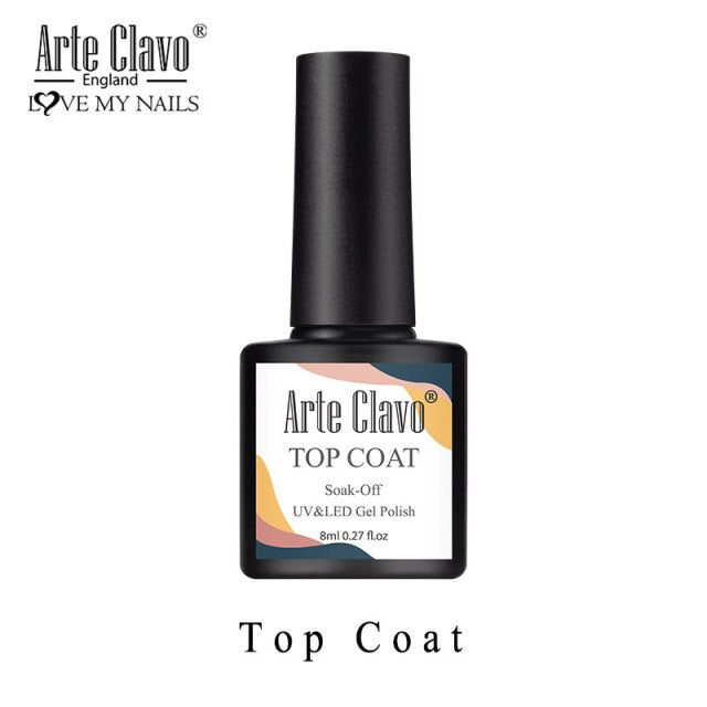 Arte Clave New Arrival Gel Nail Polish Soak Off Nail Art Varnish Lacquer 8ml LED Pink Red Glitter Gel Nail All For Manicure