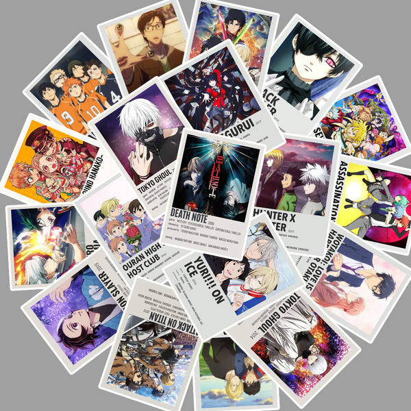 25Pcs/Lot Anime Collection Death Note/Hunter × Hunter/Haikyuu!! Stickers For Laptop PVC Backpack Pad Bicycle waterproof Decals