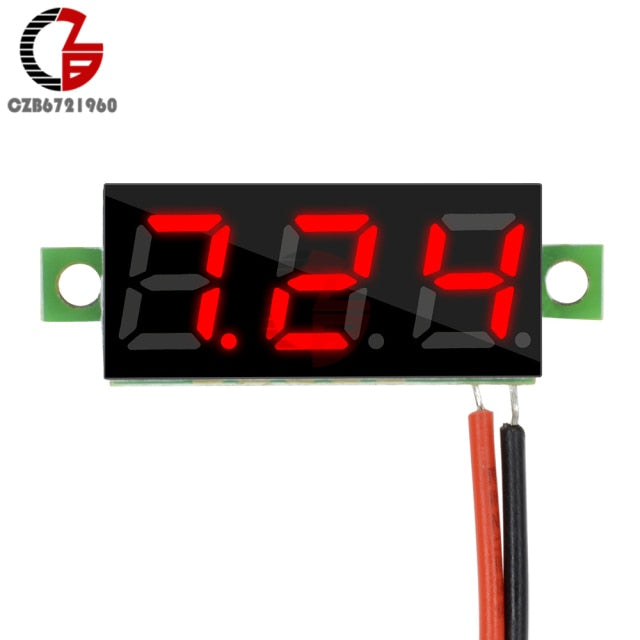 DC 0V-100V 0.28 inch LED Digital Voltmeter Voltage Meter Volt Detector Monitor Tester Panel Car 12V 24V Red Green Blue Yellow