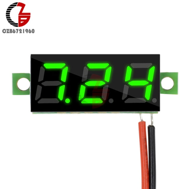DC 0V-100V 0.28 inch LED Digital Voltmeter Voltage Meter Volt Detector Monitor Tester Panel Car 12V 24V Red Green Blue Yellow