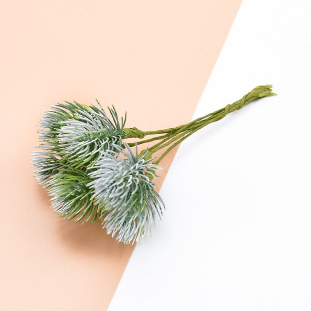 6PCS Silk Flowers for Scrapbooking Artificial Plants for Home Wedding Decoration Fake Plastic Decorative Christmas Wreaths