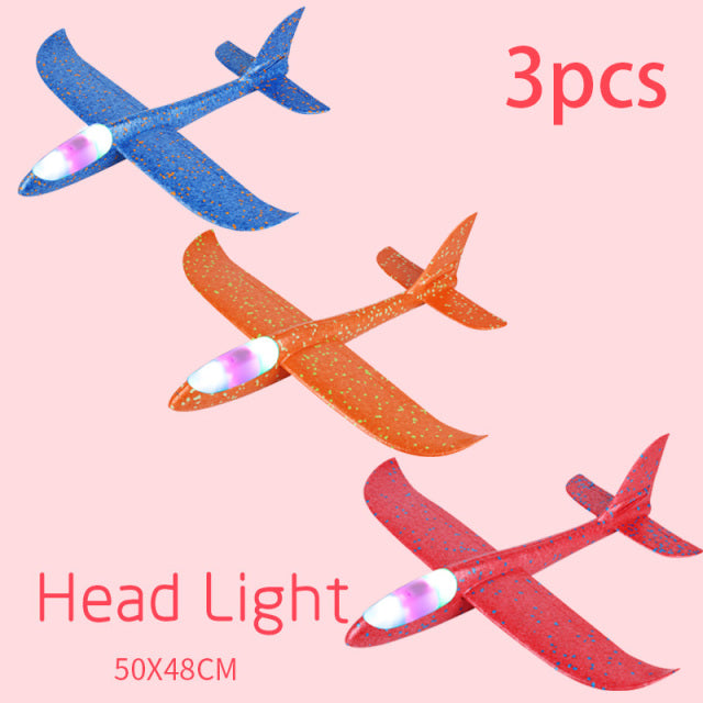 50X48CM Hand Throw Airplane EPP Foam Launch Fly Glider Planes Model Aircraft Outdoor Fun Toys for Children Party Game Boys Gift