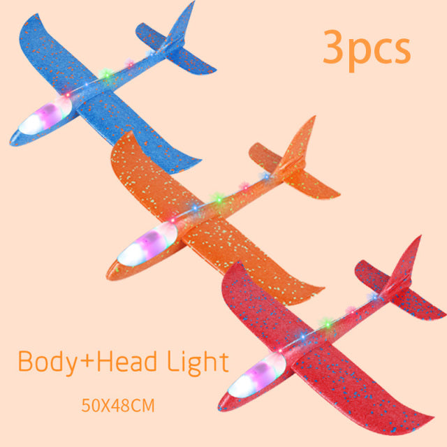 50X48CM Hand Throw Airplane EPP Foam Launch Fly Glider Planes Model Aircraft Outdoor Fun Toys for Children Party Game Boys Gift