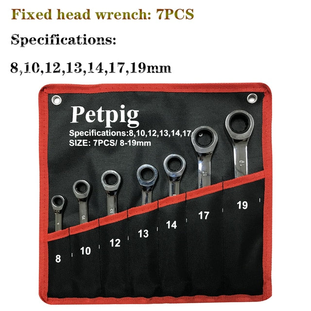 Car Repair,L Type Socket Wrench Set,High Carbon Steel L Spanner Keys,with Pouch Pack Pipe,Perforation Elbow Spanner Hand Tool .