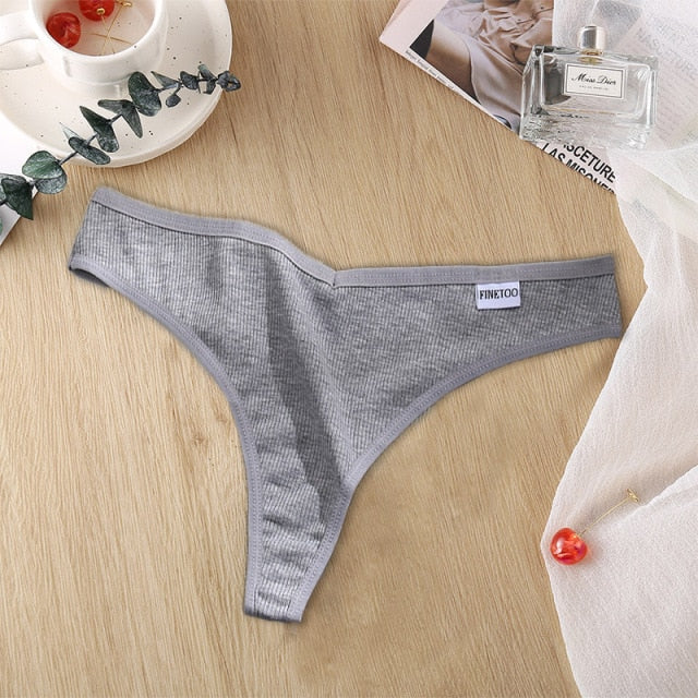 Sexy Women's Panties G-String Thong Underwear Cotton Panties Female Underpants Solid Color T-Back Pantys Intimates Lingerie