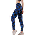 Women Leggings Grid Print Exercise Fitness Leggins Elasticity Plaid Push Up Legging Female Sexy Trousers Pants
