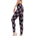 Women Leggings Grid Print Exercise Fitness Leggins Elasticity Plaid Push Up Legging Female Sexy Trousers Pants