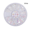 1box DIY Nail Art Wheel Tips Crystal Glitter Rhinestone 3D Nail Art Decoration  AB Color Acrylic Diamond Drill alien