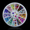 1box DIY Nail Art Wheel Tips Crystal Glitter Rhinestone 3D Nail Art Decoration  AB Color Acrylic Diamond Drill alien