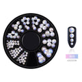 1box DIY Nail Art Wheel Tips Crystal Glitter Rhinestone 3D Nail Art Decoration  AB Color Acrylic Diamond Drill alien