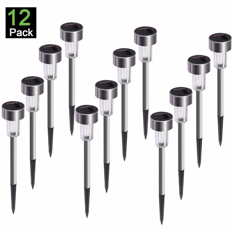 12Pcs Solar Garden Light Outdoor Solar Power Lantern Waterpoof Landscape Decoration Lighting For Pathway Yard Lawn Sunpower Lamp