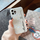Love Custom Name Phone Case Crown Pattern For iphone 11 12 Pro MAX SE 6 6S 7 8 Plus X XS XR XS Max Mini Shell Texture Sparkling
