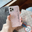 Love Custom Name Phone Case Crown Pattern For iphone 11 12 Pro MAX SE 6 6S 7 8 Plus X XS XR XS Max Mini Shell Texture Sparkling