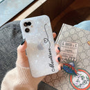Love Custom Name Phone Case Crown Pattern For iphone 11 12 Pro MAX SE 6 6S 7 8 Plus X XS XR XS Max Mini Shell Texture Sparkling