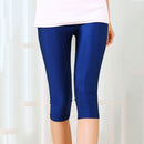 CUHAKCI Women Sexy Leggings Summer Capris Neon High Waist Jeggings Spandex Female Fitness Thin Short Pants