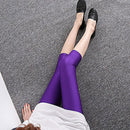 CUHAKCI Women Sexy Leggings Summer Capris Neon High Waist Jeggings Spandex Female Fitness Thin Short Pants