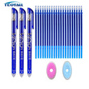 25Pcs Creative Drawing Gel Pen Erasable Refills Rod 0.5mm Ink Washable Handle Ballpoint Pens kawaii Stationery for School Office