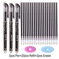 25Pcs Creative Drawing Gel Pen Erasable Refills Rod 0.5mm Ink Washable Handle Ballpoint Pens kawaii Stationery for School Office