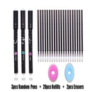 25Pcs Creative Drawing Gel Pen Erasable Refills Rod 0.5mm Ink Washable Handle Ballpoint Pens kawaii Stationery for School Office