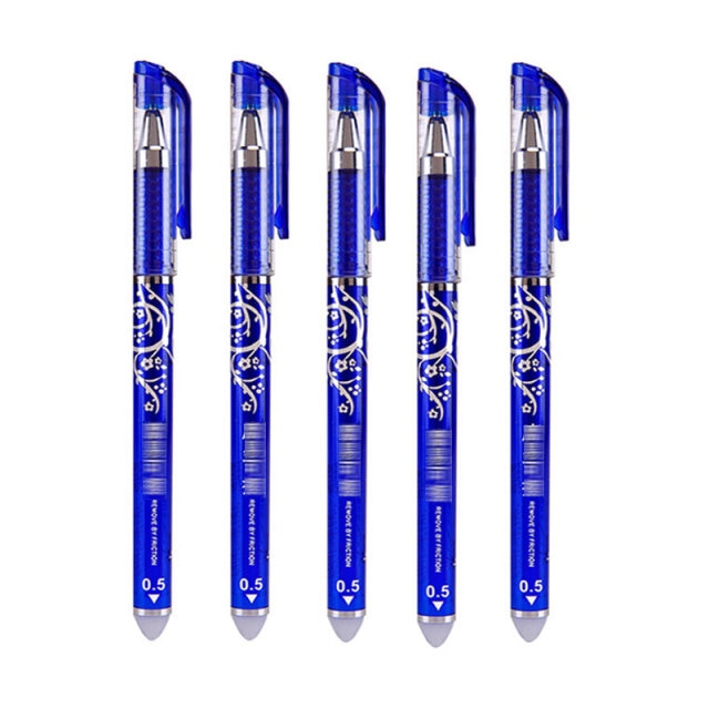 25Pcs Creative Drawing Gel Pen Erasable Refills Rod 0.5mm Ink Washable Handle Ballpoint Pens kawaii Stationery for School Office