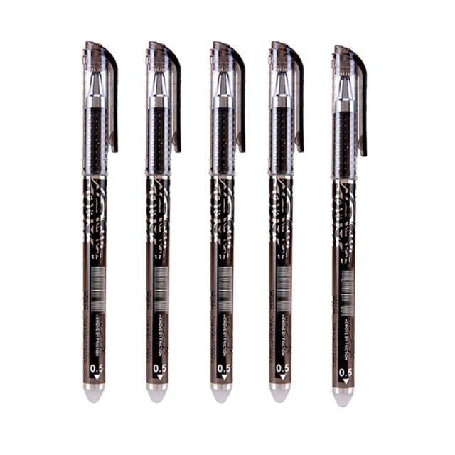 25Pcs Creative Drawing Gel Pen Erasable Refills Rod 0.5mm Ink Washable Handle Ballpoint Pens kawaii Stationery for School Office