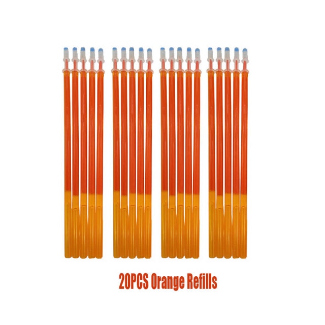25Pcs Creative Drawing Gel Pen Erasable Refills Rod 0.5mm Ink Washable Handle Ballpoint Pens kawaii Stationery for School Office