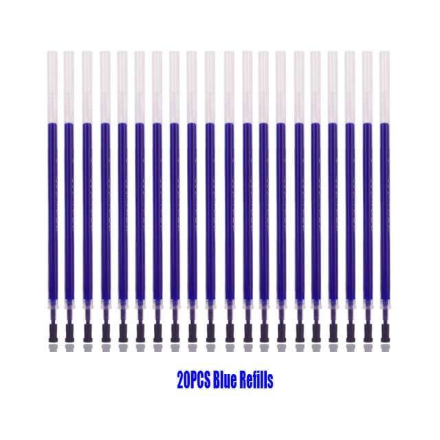 25Pcs Creative Drawing Gel Pen Erasable Refills Rod 0.5mm Ink Washable Handle Ballpoint Pens kawaii Stationery for School Office
