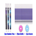 25Pcs Creative Drawing Gel Pen Erasable Refills Rod 0.5mm Ink Washable Handle Ballpoint Pens kawaii Stationery for School Office