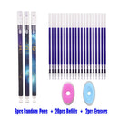 25Pcs Creative Drawing Gel Pen Erasable Refills Rod 0.5mm Ink Washable Handle Ballpoint Pens kawaii Stationery for School Office