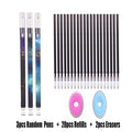 25Pcs Creative Drawing Gel Pen Erasable Refills Rod 0.5mm Ink Washable Handle Ballpoint Pens kawaii Stationery for School Office