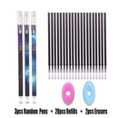 25Pcs Creative Drawing Gel Pen Erasable Refills Rod 0.5mm Ink Washable Handle Ballpoint Pens kawaii Stationery for School Office