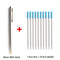 1+10Pcs/Set Metal Ballpoint Pen With Refills For School Office Stainless steel Material Rotating Stationery Supplies Pens