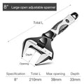 Adjustable Wrench Chrome vanadium steel Universal Spanner Mini Nut Key Bathroom Wrench High Quality Plumbing Repair Tool