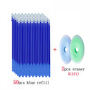 50pcs/lot Erasable Gel Pen Refills 0.5mm Office School Erasable Pen Washable Handle Colored Erasable Ink Pens Writing Stationery