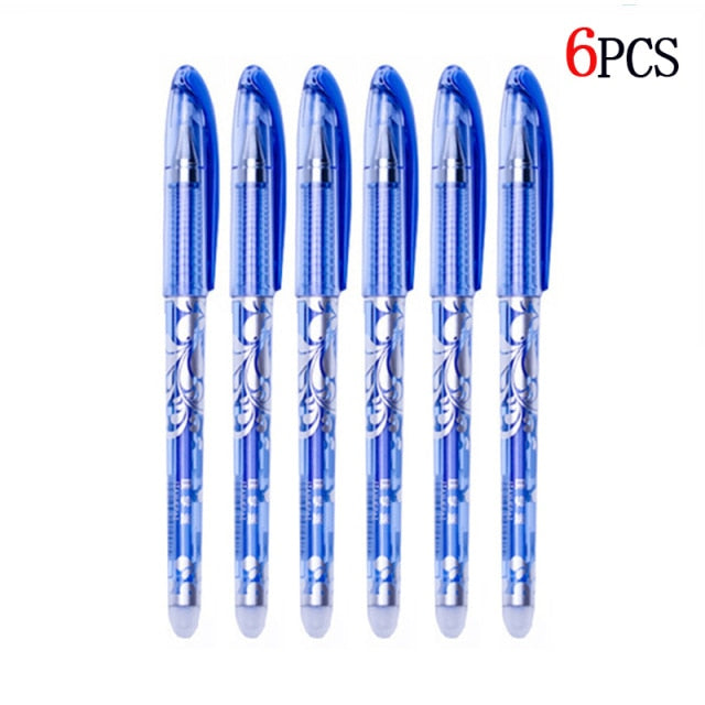 50pcs/lot Erasable Gel Pen Refills 0.5mm Office School Erasable Pen Washable Handle Colored Erasable Ink Pens Writing Stationery