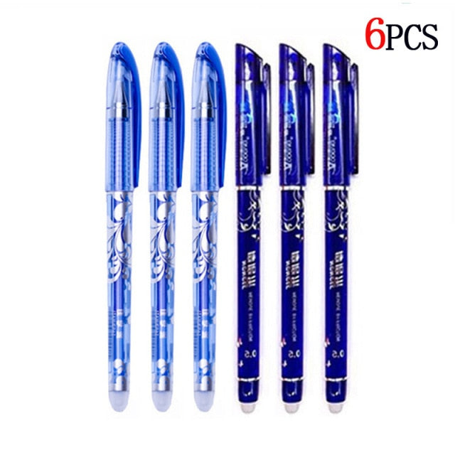50pcs/lot Erasable Gel Pen Refills 0.5mm Office School Erasable Pen Washable Handle Colored Erasable Ink Pens Writing Stationery