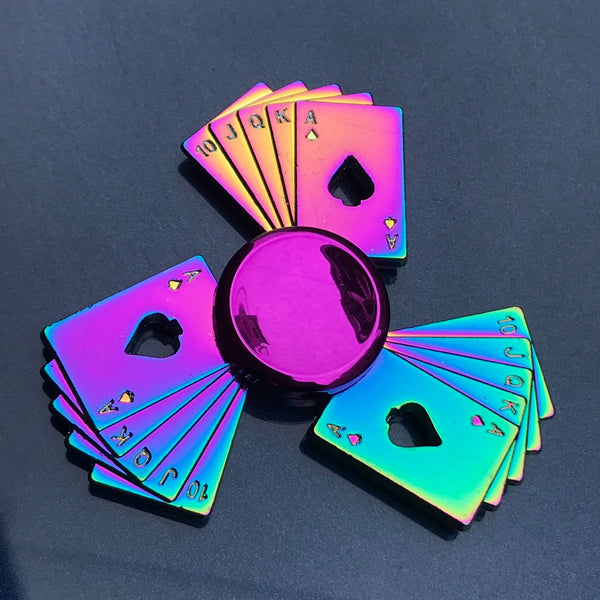 Colorful Zinc Alloy Fidget Spinner Gyro Toys R188 Metal Bearing Rainbow Hand Spinner  Focus Toys For Adult Kids Christmas Gifts