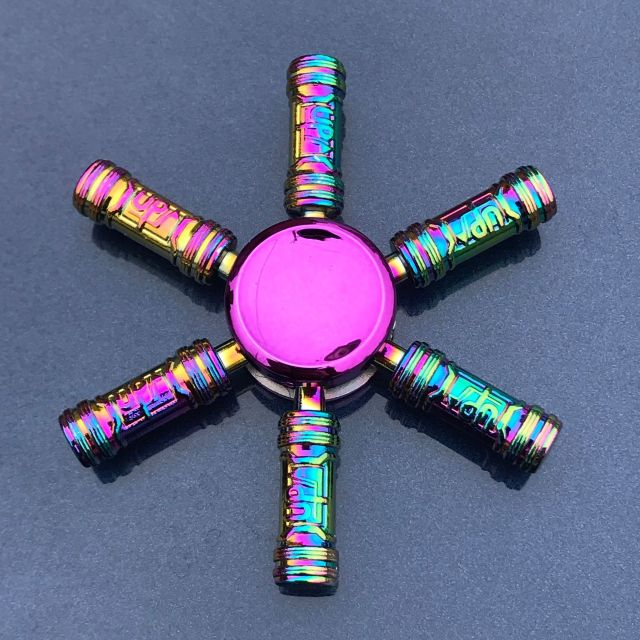 Colorful Zinc Alloy Fidget Spinner Gyro Toys R188 Metal Bearing Rainbow Hand Spinner  Focus Toys For Adult Kids Christmas Gifts