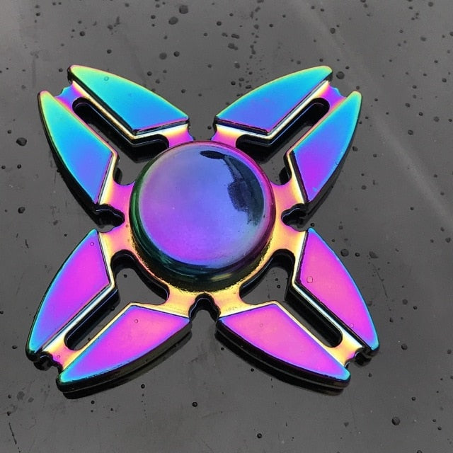 Colorful Zinc Alloy Fidget Spinner Gyro Toys R188 Metal Bearing Rainbow Hand Spinner  Focus Toys For Adult Kids Christmas Gifts