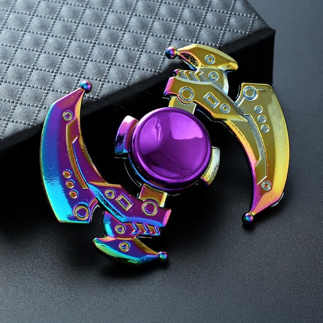 Colorful Zinc Alloy Fidget Spinner Gyro Toys R188 Metal Bearing Rainbow Hand Spinner  Focus Toys For Adult Kids Christmas Gifts