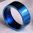 8mm Attack on Titan Black sliver Stainless Steel Ring Wings Of Liberty Flag Finger Rings For Men Women Jewelry Anime Fans