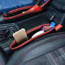 Car Organizer Storage Car Seat Slit Gap Pocket Multifunctional Driver Seat Catcher Cup Holder Car Accessories PU Leather